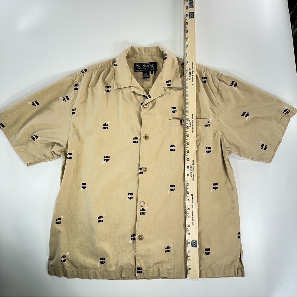 Nat Nast Tan Patterned Casual Shirt - Picture 11 of 12
